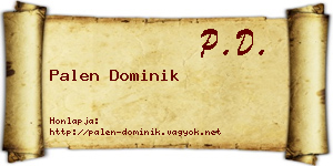 Palen Dominik névjegykártya